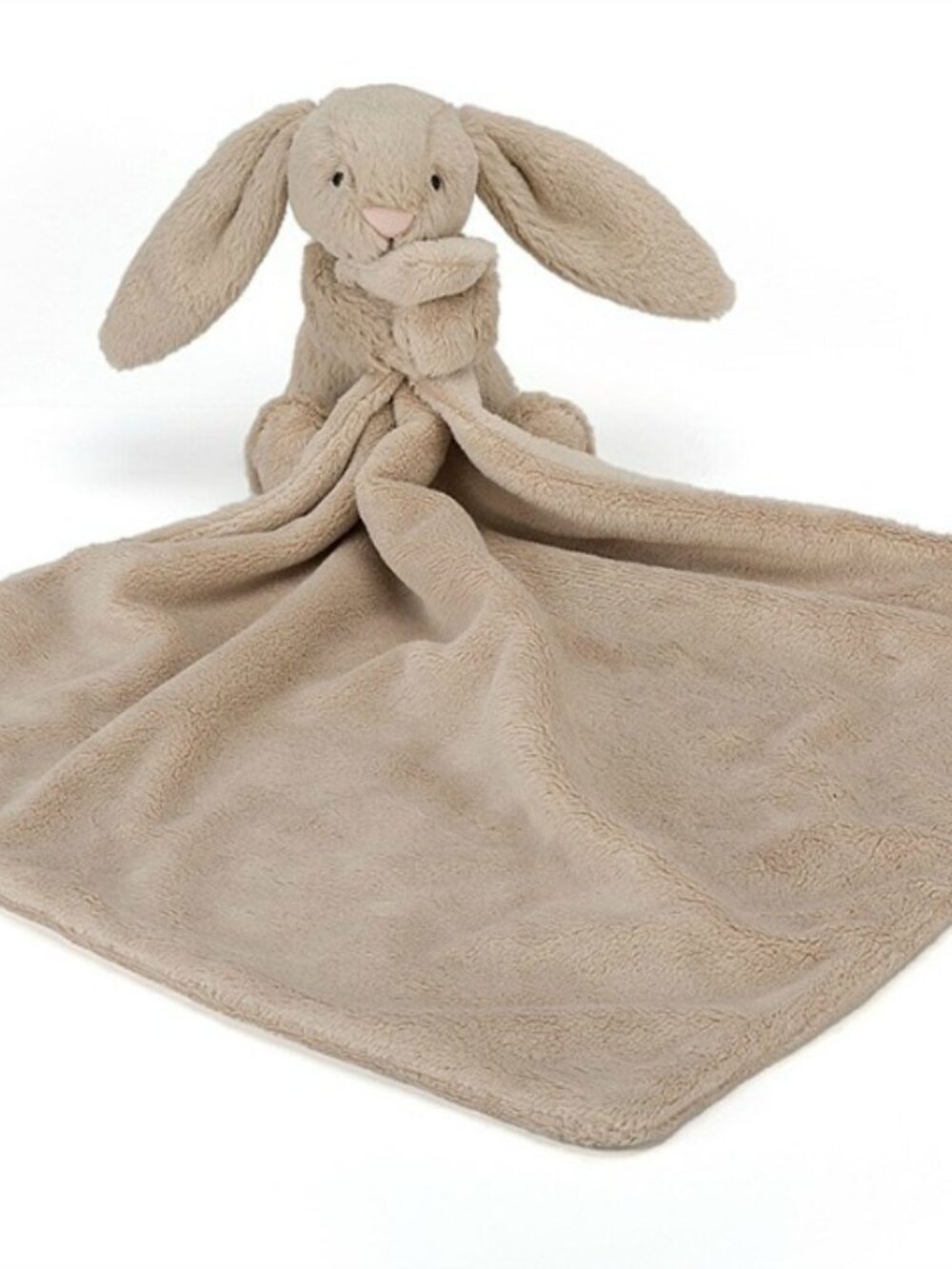 RETIRED Jellycat Bashful Bunny Soother Plush Blanket Baby Security beige NWOT - Picture 3 of 13